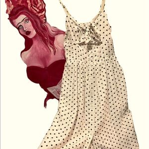 Black and white polka dot summer dress